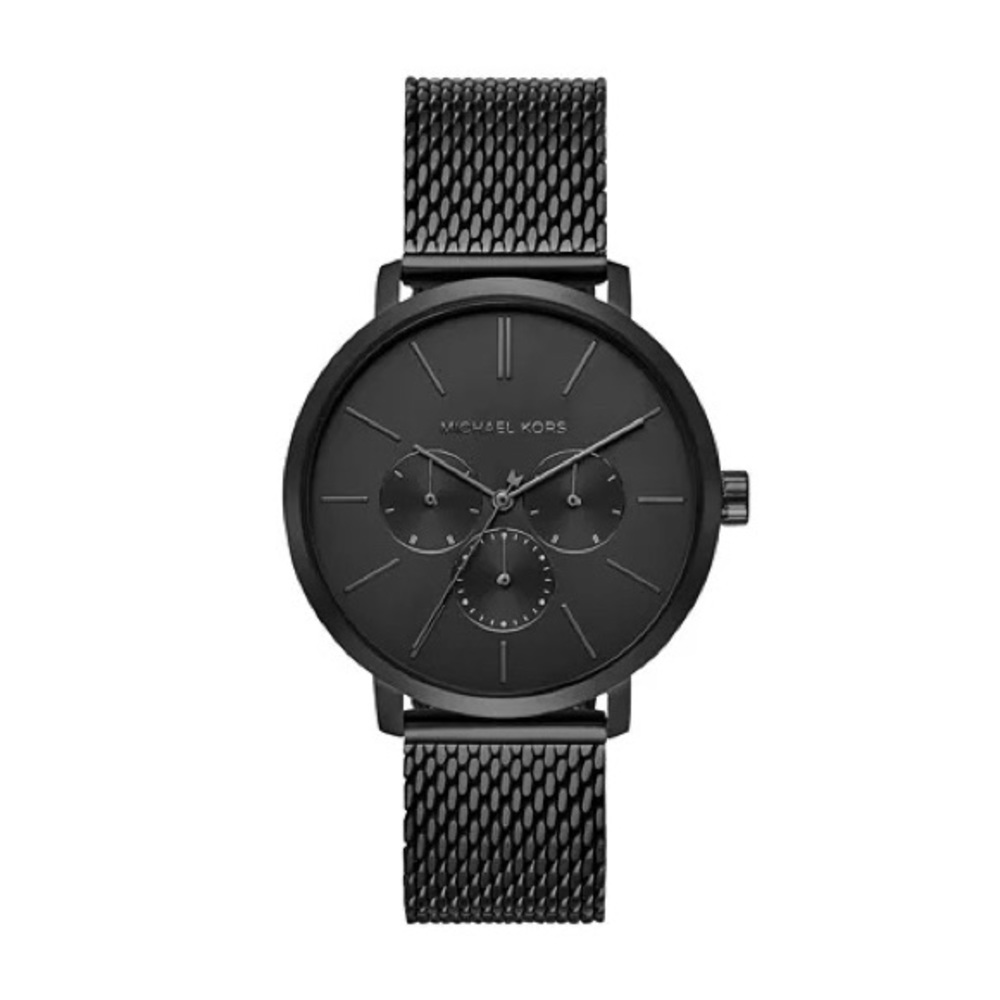 Blake Three-Hand Quartz Black Stainless Steel Mesh Watchi